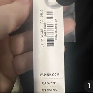 PINK Victoria's Secret Black Wind Pants Brand New w/ Tags